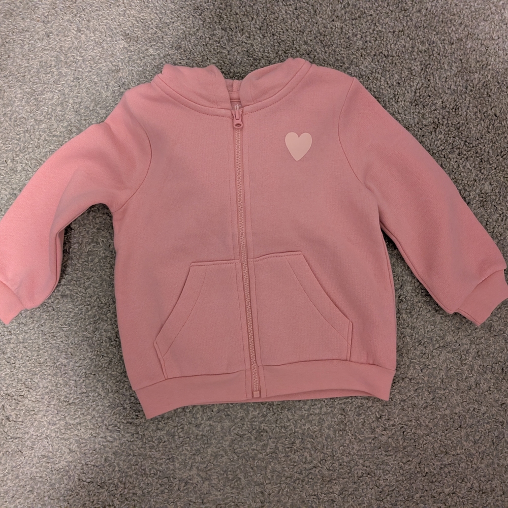 Okie Dokie Pink Heart Hoodie for Kids